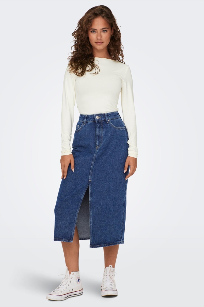 ONLBIANCA MIDI SKIRT DNM REA NOOS 15319268 MEDIUM BLUE DENIM